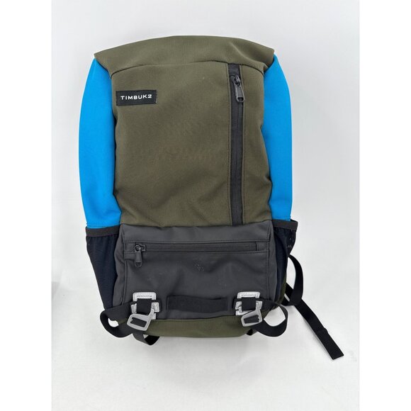 Timbuk2 Other - Timbuk2 Alcatraz Blue & Green Water-Resistant Backpack Laptop Bag Side Pockets